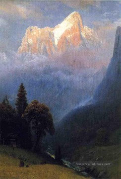 Tempête parmi les Alpes Albert Bierstadt Peinture à l'huile
